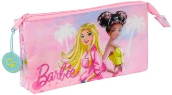 Safta Triple Zipper Pencil Pouch Barbie Painterly