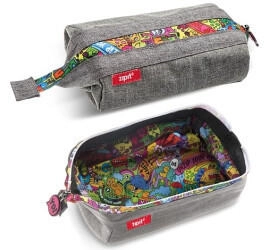 Zipit Lenny Pencil Case grey/doodles