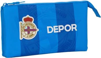 Safta Triple Zipper Pencil Pouch Deportivo de La Coruña
