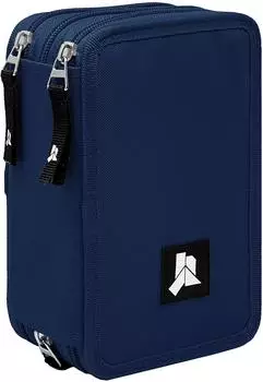 Julian Ross 3-fach Federtasche blau