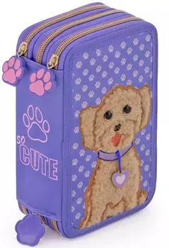 Julian Ross 3-fach Federtasche Puppy Love
