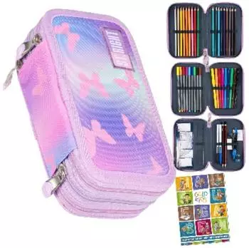 Goldkids 3-Fach Federtasche Schmetterling 2