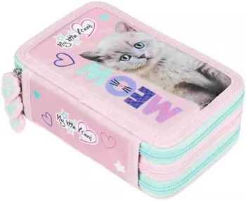 Goldkids 3-Fach Federtasche Katze 4