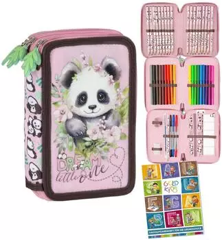 Goldkids 3-Fach Federtasche Panda 2