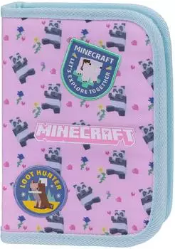 Baagl Klassisches Federmäppchen Minecraft Panda