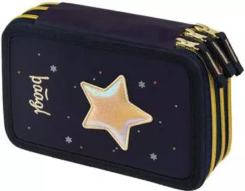 Baagl 3-Fach Federmäppchen Unicorn Gold