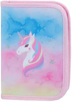 Baagl Klassisches Federmäppchen Rainbow Unicorn