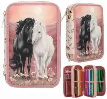 Depesche 3 Compartments Pencil Case Miss Melody Blossom Pony (0013968)