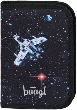 Baagl Klassisches Federmäppchen Pixel Space