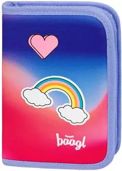 Baagl Klassisches Federmäppchen Rainbow red