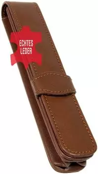 Online Schreibgeräte-Etui Echtleder, braun (41073)