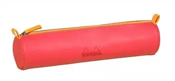 Rhodia Rhodiarama rundes Schlampermäppchen Kunstleder koralle (319010C)