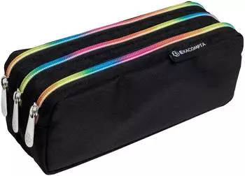 Exacompta Rainbow Schlampermäppchen 3 Fächer, schwarz (52140E)