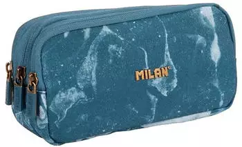 MILAN 3-zip pencil case Lava Blue