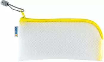 Herma Mesh Bags Reißverschlusstasche gelb, 230x110mm (20005)