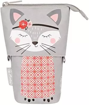 Herlitz Stiftehalter Kitty 2-in-1 grau (300001013)