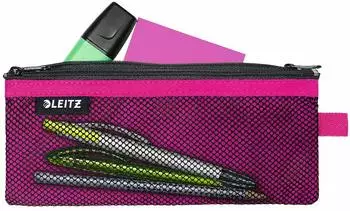 Leitz WOW M&auml;ppchen 2 F&auml;cher, Nylon, pink, Gr&ouml;&szlig;e M (40120023)