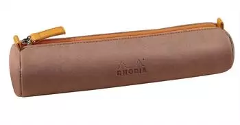 Rhodia Rhodiarama Schlampermäppchen rund, Kunstleder, bois de rose (319002C)