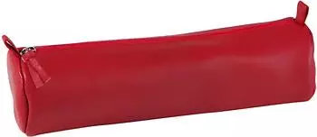 Clairefontaine Rundes Federm&auml;ppchen aus Leder, rot, &Oslash;5,5x22cm (8308C)