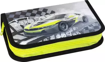 Eberhard Faber Race Car Sch&uuml;leretui 32-teilig, schwarz/neongelb (577574)