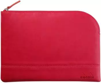 Rhodia Rhodiarama Etui Kunstleder mit Reißverschluss, 16x22cm, himbeer (116643C)