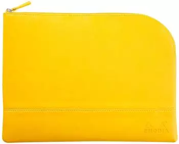 Rhodia Rhodiarama Etui Kunstleder mit Reißverschluss, L (21x28cm), gelb (116748C)