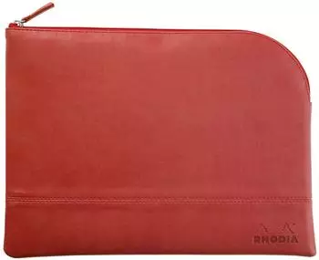 Rhodia Rhodiarama Reißverschlusstasche Kunstleder 21x28cm nacarat (116728C)