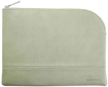 Rhodia Rhodiarama Reißverschlussetui Kunstleder A4 seladon (116733C)