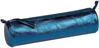 Clairefontaine Cuiris&eacute; Schlamperm&auml;ppchen rund, Leder, indigo &Oslash;5,5x22cm (8693C)