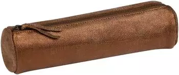Clairefontaine Kleo-Pathra runde Federtasche Echtleder, bronze (410033C)
