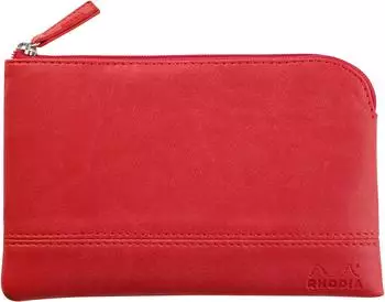 Rhodia Rhodiarama Etui aus Kunstleder mit Rei&szlig;verschluss, 11x17cm, koralle (116545C)