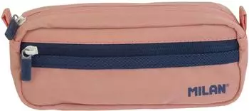 MILAN Serie 1918 Rechteckiges Federmäppchen 2 Reißverschlüsse, rosa (081148SNCP)
