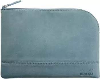 Rhodia Rhodiarama Rei&szlig;verschlusstasche Kunstleder aqua, M (16x22cm) (116635C)