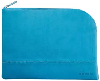 Rhodia Rhodiarama Kunstleder-Etui mit Reißverschluss, türkis, 21x28cm (116736C)