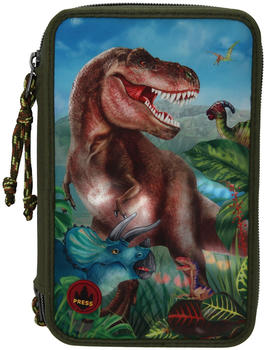 Depesche 3-fach Federtasche Monster Cars Dinosaurier (11860)