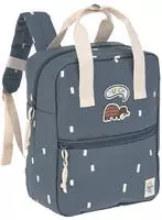 L&Auml;SSIG Kinderrucksack "Happy Prints, Mini Square Backpack, Midnight Blue"