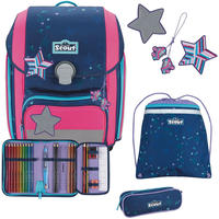 Scout Schulranzen Genius (4-tlg), Polyester rosa
