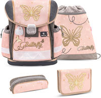 Belmil Classy ergonomisches Schulranzen-Set 4-teilig "Purple Blue Butterfly"