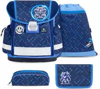 Belmil Schulranzen-Set 4-tlg Jungen Classy Roboter Navy Blue Tech | AGR