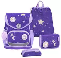 Belmil Premium Schulranzen Set Compact Plus DAHLIA