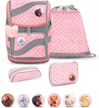 Belmil Smarty Set with Patches (405-51/AG/S) Pink Dots 22