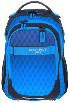 Elephant Hero Signature School Backpack dark blue cube