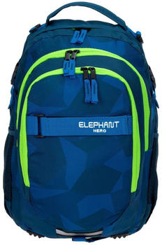 Elephant Hero Signature School Backpack cyber camo neon