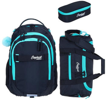 Elephant Hero Signature School Backpack Set 3-tlg. tiff turquoise