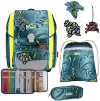 Scout 76400803400, Scout Genius Schulranzen-Set 4 tlg. DIN Action Gr&uuml;n Kinder