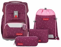 Step by Step Schulranzen-Set BASIS, Berry Star 4-teilig