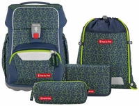 Step by Step Hama Step by Step Basic Schulranzen Set Green Geometric