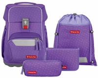 Step by Step 227104, Step by Step BASIS Schulranzen-Set "Purple Konfetti", 4-teilig