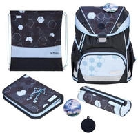 Herlitz UltraLight XL Plus Cyber Soccer Schulranzen-Set Junge Polyester Blau,