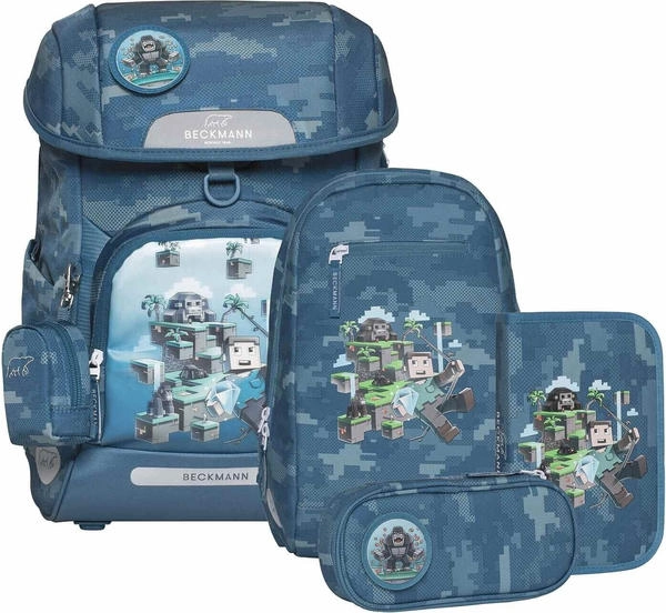 BECKMANN Classic Schoolbag Set 6-teilig 22L Forest Deer [163371] - Sac D'école Cartable Violet